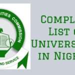 Complete List of Universities in Nigeria