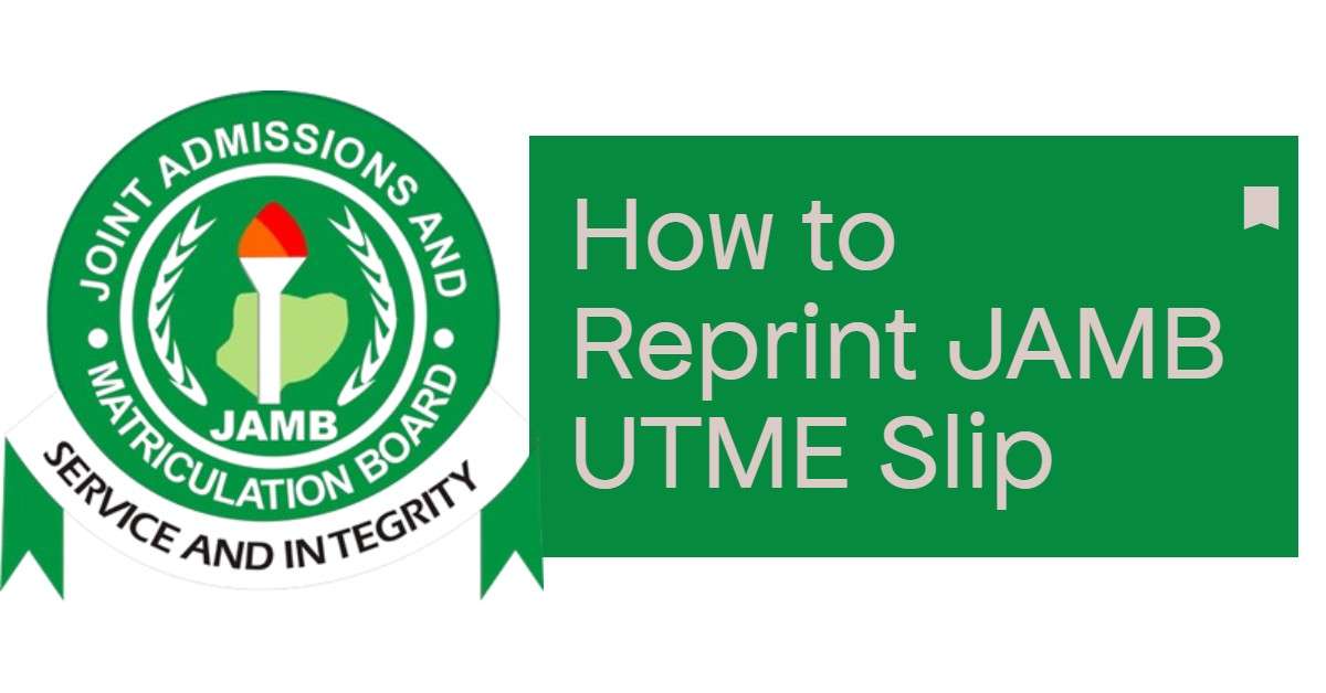 How to reprint JAMB mock exam slip