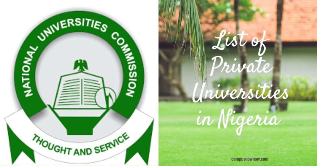 List of Private Universities in Nigeria 