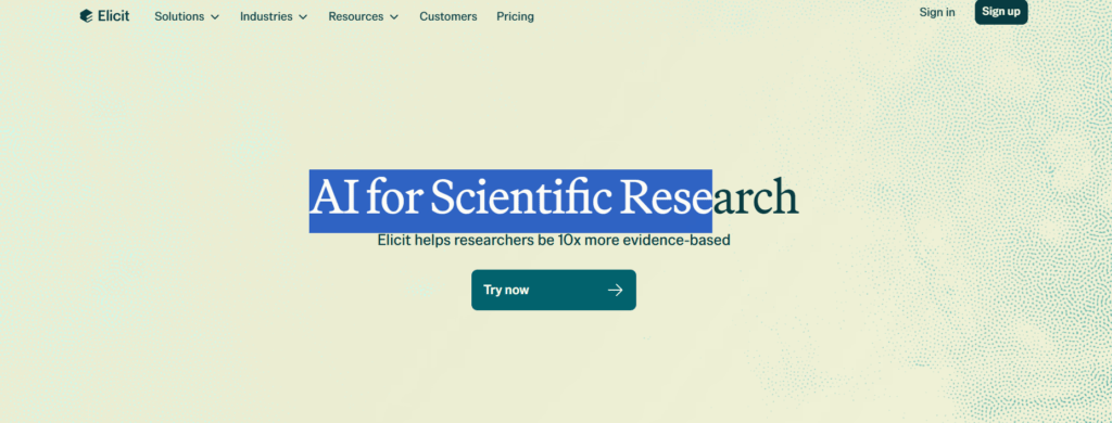 Elicit - AI research assistant