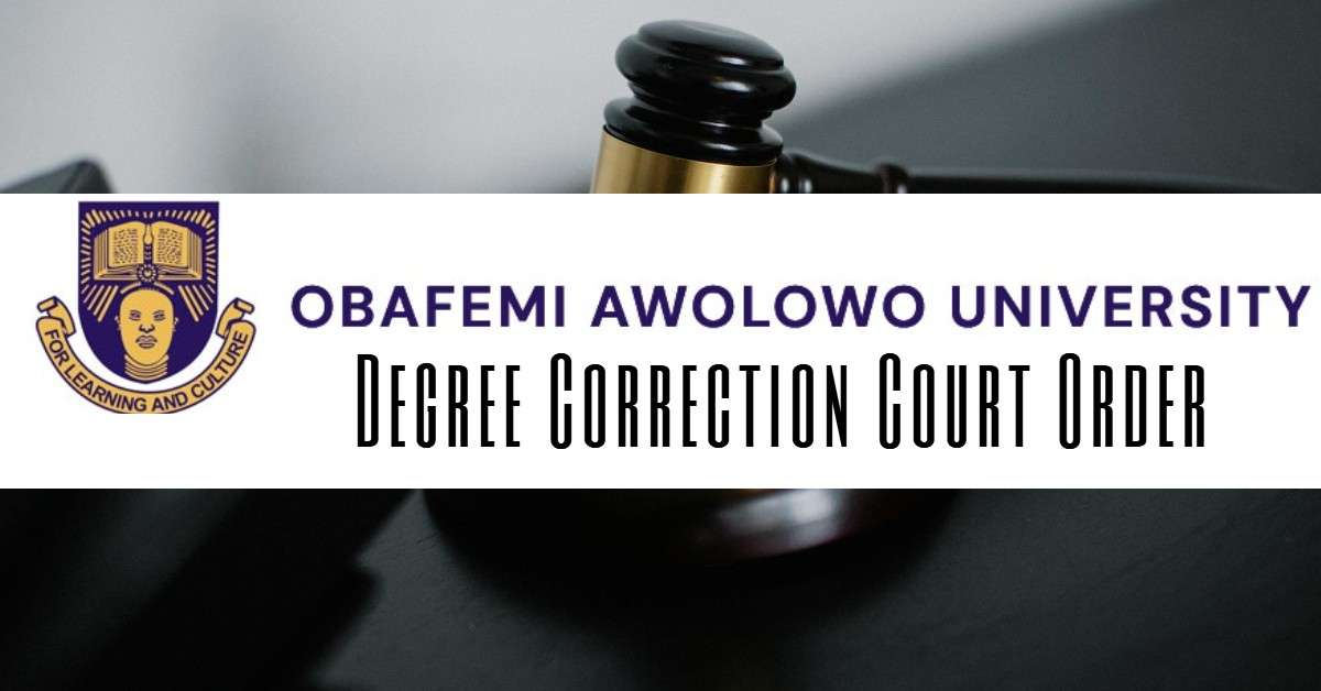 OAU Degree Correction Court Order