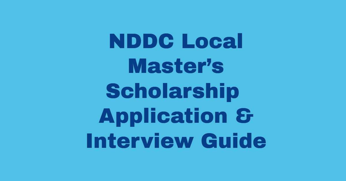 NDDC Local Master’s Scholarship